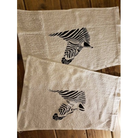 gastenhanddoek met opdruk zebra