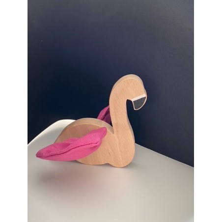 Houten flamingo