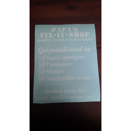 vinylsticker papa fix shop