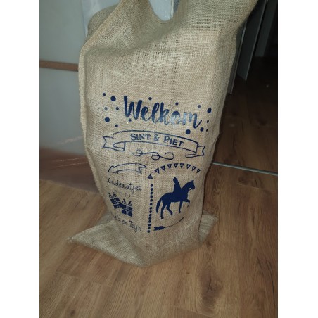 jute zak met opdruk voor sinterklaas
