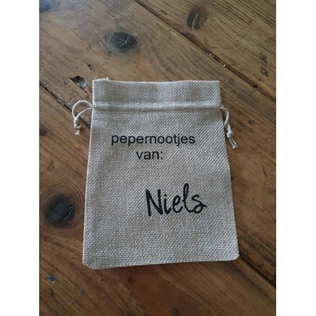 pepernoot zakje met naam
